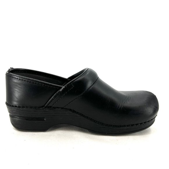Dansko XP Black Leather Clogs Womens 39 US 8.5 9 - Picture 3 of 10